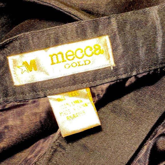 Capri MECCA Gold Linen 100% Capri Wide leg Pants Classic black embellished - Picture 3 of 8